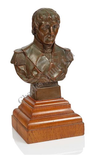 Lot 74 - A FOUDROYANT COPPER BUST OF NELSON<br/>after...