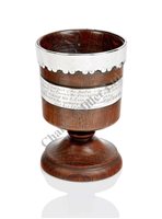 Lot 81 - A SILVER-MOUNTED GOBLET MADE FROM QUEBEC...