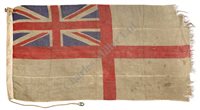 Lot 117 - AN HISTORICALLY INTERESTING WHITE ENSIGN,...
