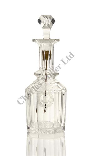 Lot 120 - A CUT GLASS SPIRIT FLASK FROM THE ROYAL YACHT...