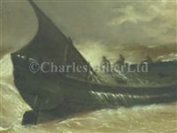Lot 6 - FOLLOWER OF ALFRED STANNARD (BRITISH, 1806-1889) - Landing the catch