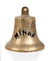 Lot 183 - A BELL FROM THE SWEDISH CARGO SHIP MINNA,...