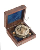 Lot 266 - A PORTABLE COMPASS SUNDIAL BY A.C. FRASER &...