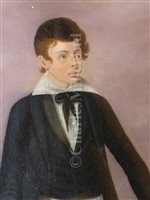 Lot 44 - ENGLISH PROVINCIAL SCHOOL, CIRCA 1830 - Portrait of a young midshipman
