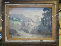 Lot 15 - δ CHARLES KNIGHT (BRITISH, 1901-1990) - Seascape with fishing boats