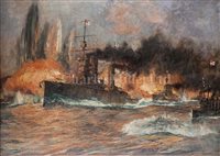 Lot 37 - CHARLES DIXON (BRITISH, 1872-1934)<br/>Admiral...
