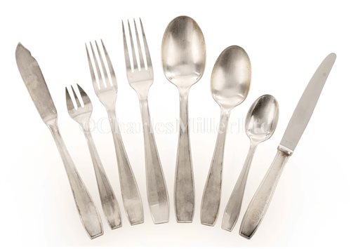 Lot 130 - A SILVER-PLATED TABLE SERVICE OF FLATWARE BY...