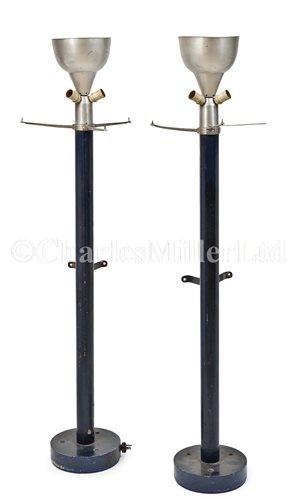 Lot 134 - TWO STANDARD LAMPS FROM THE READING ROOM OF...