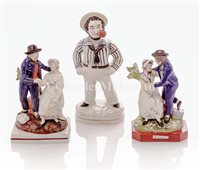 Lot 180 - TWO STAFFORDSHIRE POTTERY MODELS OF 'SAILOR'S...