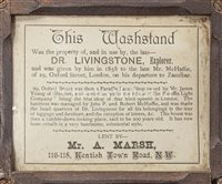 Lot 183 - DR. LIVINGSTONE'S WASHSTAND AND PORTABLE DESK,...