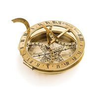 Lot 201 - AN 18TH-CENTURY COMPASS SUNDIAL BY BENJAMIN...