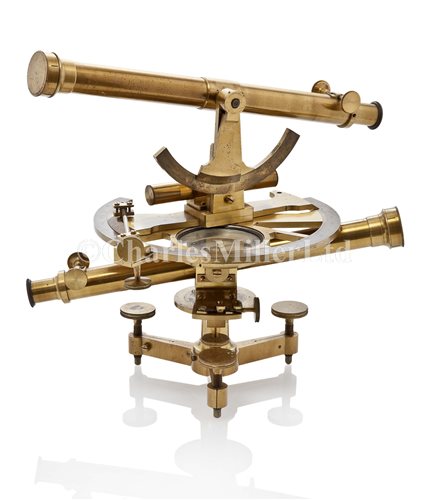 Lot 215 - A FRENCH DOUBLE THEODOLITE, CIRCA...