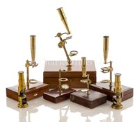 Lot 250 - A CARY TYPE BOTANIST'S PORTABLE MICROSCOPE,...