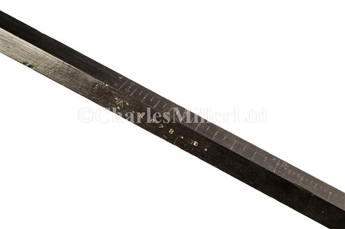 Lot 286 - AN EBONY CROSS STAFF SECTION, POSSIBLY BY...