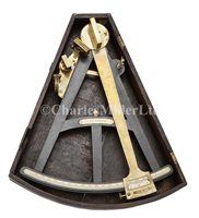 Lot 291 - Ø AN 11¼IN. RADIUS VERNIER OCTANT BY CARY,...