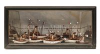 Lot 317 - A WELL PRESENTED PICTURE DIORAMA OF A STEAM...