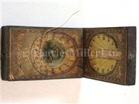 Lot 201 - A WOOD AND PAPER POCKET DIAL MADE FOR THE ENGLISH MARKET BY STOCKERT, BAVARIA, CIRCA 1790
