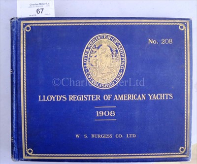 Lot 67 - LLOYD'S REGISTER OF AMERICAN YACHTS nineteen...