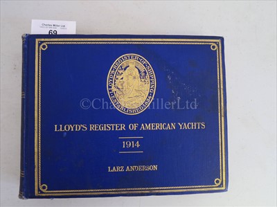 Lot 69 - LLOYD'S REGISTER OF AMERICAN YACHTS seventeen...