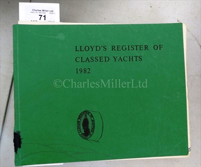 Lot 71 - LLOYD'S REGISTER OF CLASSED YACHTS comprising...