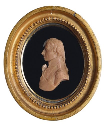 Lot 81 - A WAX RELIEF PORTRAIT OF NELSON BY CATHERINE...