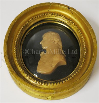 Lot 81 - A WAX RELIEF PORTRAIT OF NELSON BY CATHERINE...