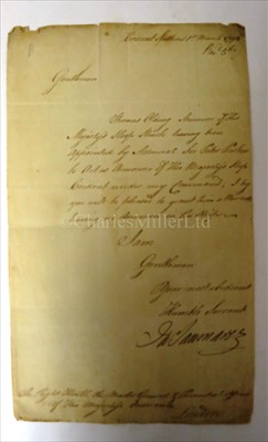 Lot 123 - THREE FAMOUS NAVAL AUTOGRAPHS<br/>for Cuthbert...