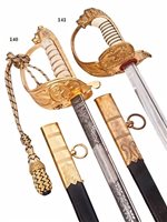Lot 140 - AN OFFICER'S SWORD FOR THE ROYAL NAVY, POST...