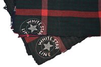 Lot 177 - TWO WHITE STAR LINE BLANKETS<br/>in red, green and...
