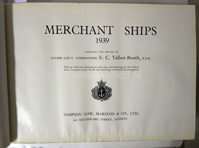 Lot 184 - TALBOT-BOOTH'S "MERCHANT SHIPS", 1939...