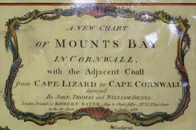 Lot 192 - ROBERT SAYER: 'A NEW CHART OF MOUNTS BAY IN...