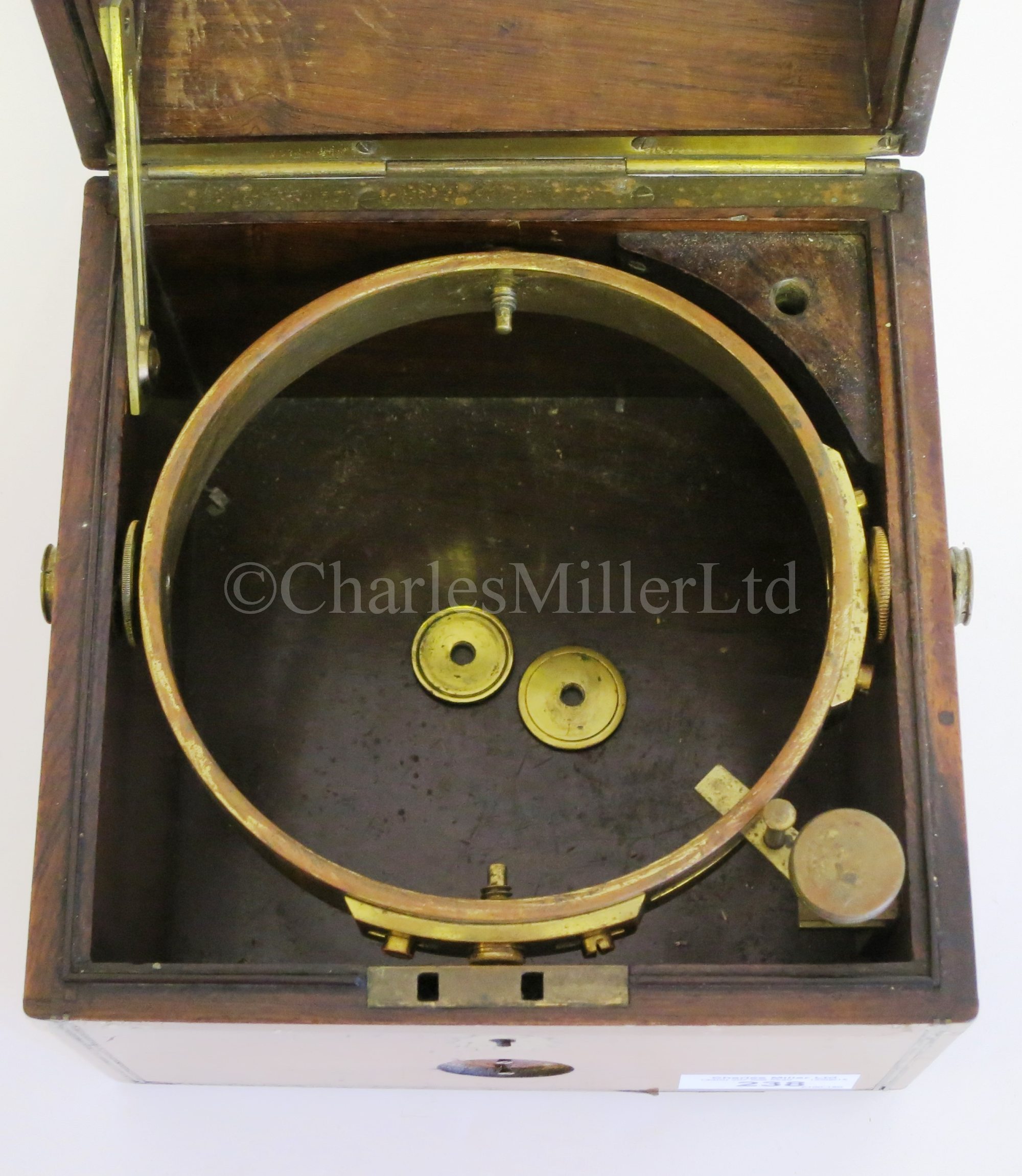 Lot 238 - A TWO-TIER CHRONOMETER BOX, CIRCA 1925 with..