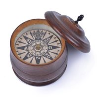 Lot 248 - AN EARLY 19TH-CENTURY DUTCH DRY CARD COMPASS...