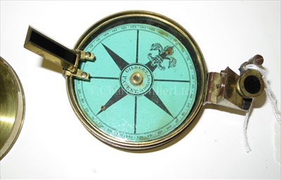 Lot 253 - A POCKET COMPASS SUNDIAL, ENGLISH, CIRCA...