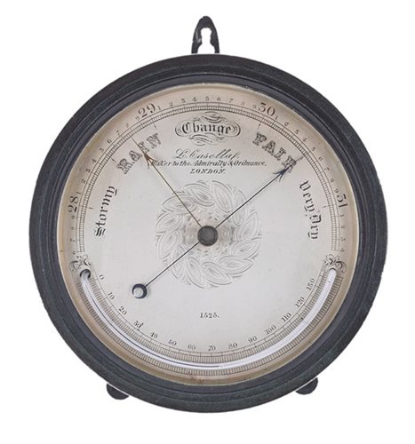 Lot 299 - A LATE 19TH-CENTURY ANEROID BAROMETER BY L....