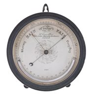 Lot 299 - A LATE 19TH-CENTURY ANEROID BAROMETER BY L....