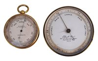 Lot 300 - A POCKET BAROMETER BY ELLIOTT BROS,...