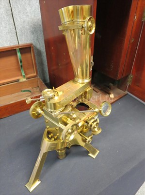 Lot 307 - A FINE COMPOUND BINOCULAR NO. 1 MICROSCOPE BY...