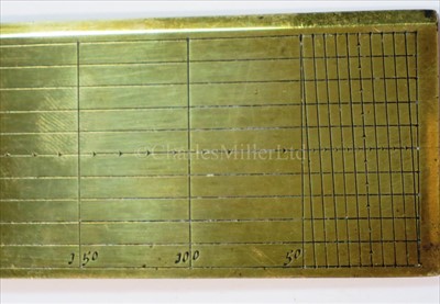 Lot 322 - AN EARLY 19TH-CENTURY FRENCH ENGRAVED BRASS...