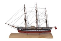 Lot 343 - A 1:96 SCALE MODEL OF THE IRON FULL-RIGGED...