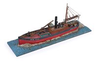 Lot 363 - A WATERLINE MODEL FOR THE SCOTTISH STEAM...