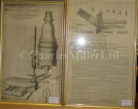 Lot 223 - 'DIRECTIONS FOR USING THE SOLAR MICROSCOPE..'