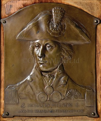 Lot 21 - A rare 1905 centenary bronze portrait plaque...