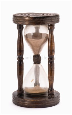 Lot 72 - An early 19th Century 20-minute sandglass <br/>the...
