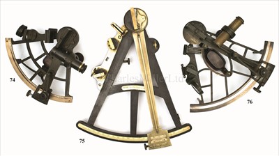 Lot 74 - A mid-19th Century 6in. radius vernier sextant...