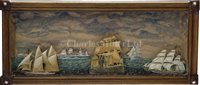 Lot 83 - A 19th Century card diorama<br/>comprising cut-out...