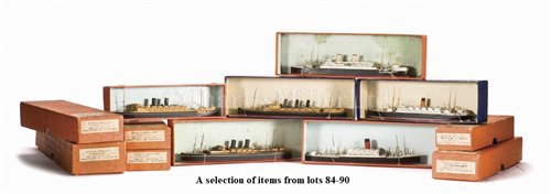 Lot 84 - Two boxed 100':1" scale waterline liner models...