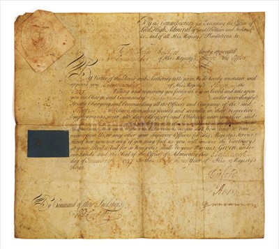 Lot 51 - LORD ANSON (1697-1762): AN AUTOGRAPH...