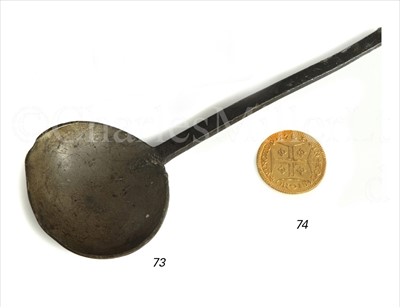 Lot 73 - A PEWTER SPOON RECOVERED FROM THE WRECK OF SIR...