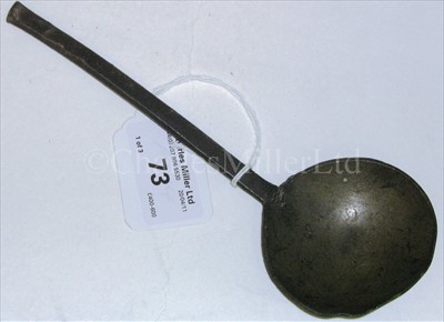 Lot 73 - A PEWTER SPOON RECOVERED FROM THE WRECK OF SIR...
